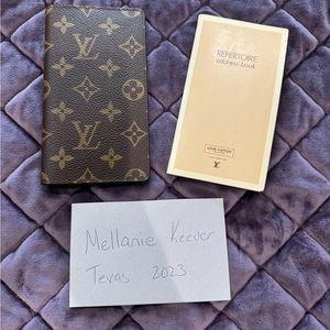 Louie Vuitton Authentic Repertoire Address Book /Checkbook / Money Holder